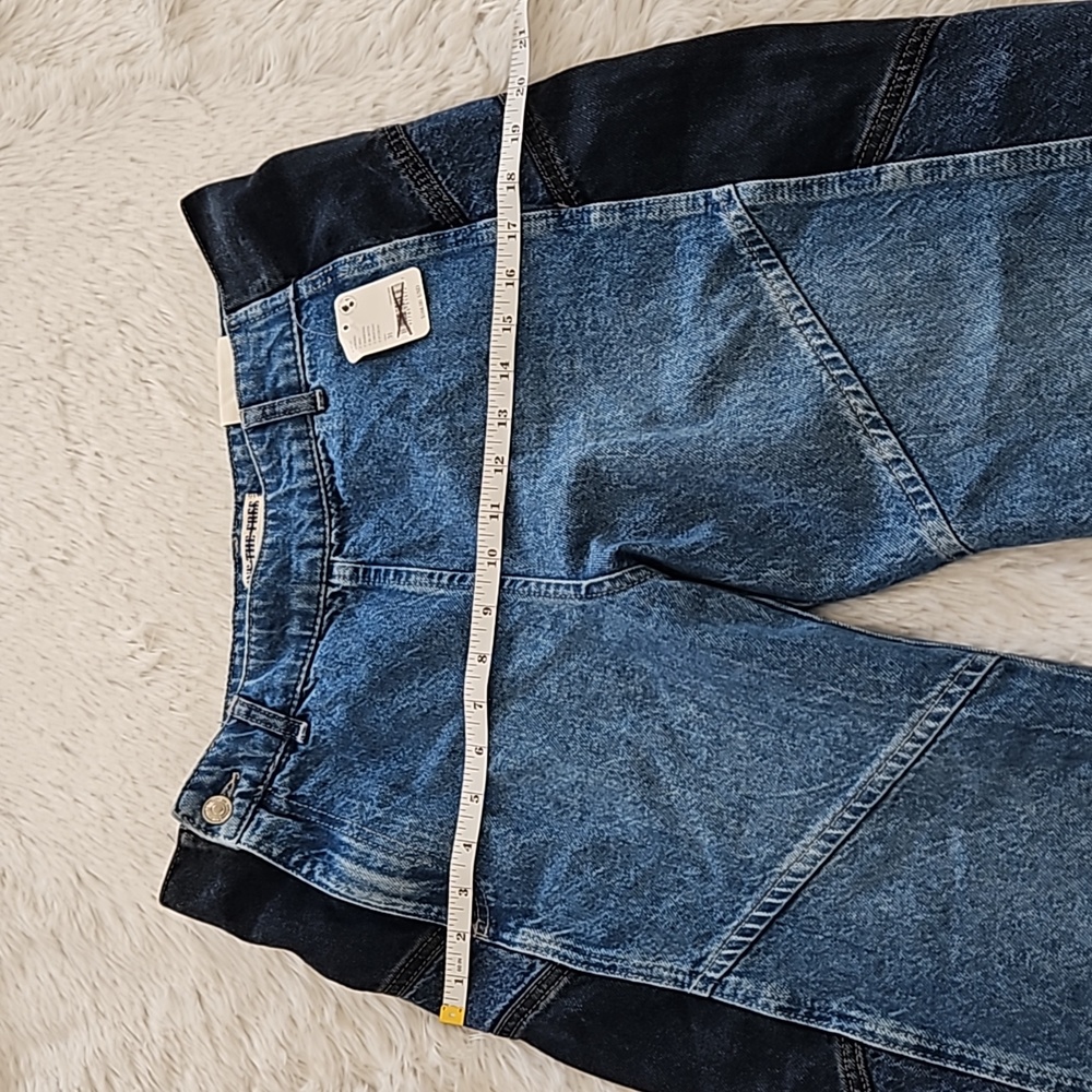 Free People We The Free Moonlit Moto Slim Bootcut Jeans Darkside NWT - Picture 10 of 14